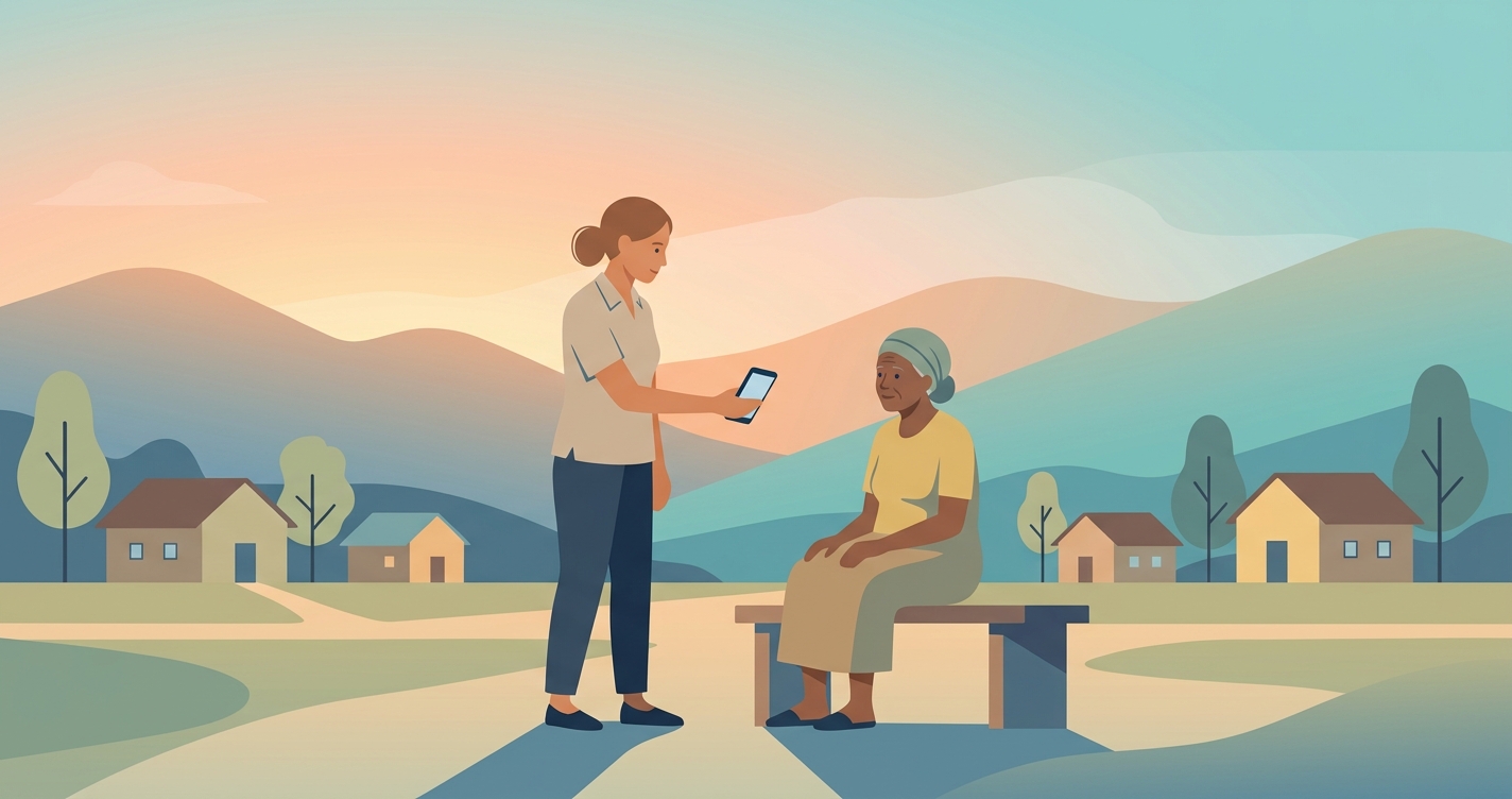 Is there a way for my village health worker to check vital signs quickly and easily?